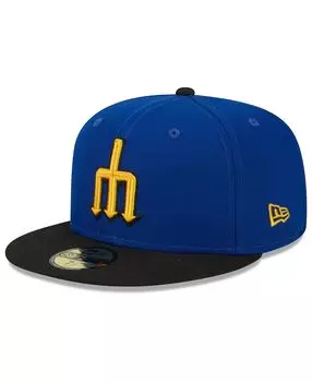 Мужская приталенная шляпа Royal, черная Seattle Mariners 2023 City Connect 59FIFTY New Era