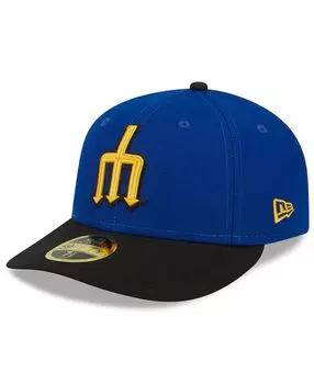 Мужская приталенная шляпа Royal, черная Seattle Mariners 2023 City Connect Low Profile 59FIFTY New Era