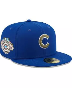 Мужская приталенная шляпа Royal Chicago Cubs 100th Anniversary Spring Training Botanical 59FIFTY New Era
