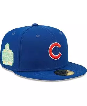 Мужская приталенная шляпа Royal Chicago Cubs 2016 World Series Champions Citrus Pop UV 59FIFTY New Era