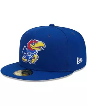 Мужская приталенная шляпа Royal Kansas Jayhawks Evergreen 59FIFTY New Era