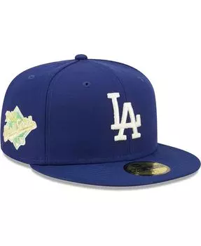 Мужская приталенная шляпа Royal Los Angeles Dodgers 1988 World Series Champions Citrus Pop UV 59FIFTY New Era
