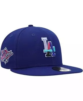 Мужская приталенная шляпа Royal Los Angeles Dodgers 1988 World Series Polar Lights 59FIFTY New Era, синий