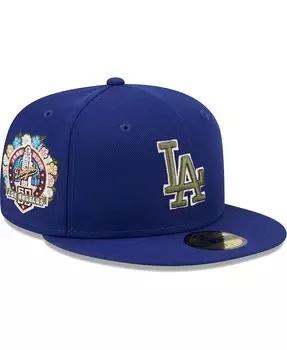 Мужская приталенная шляпа Royal Los Angeles Dodgers 60th Anniversary Spring Training Botanical 59FIFTY New Era