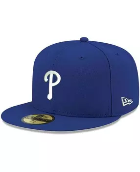 Мужская приталенная шляпа Royal Philadelphia Phillies Logo белая 59FIFTY New Era
