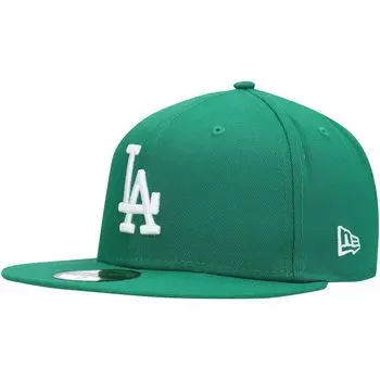 Мужская приталенная шляпа с логотипом New Era Kelly Green Los Angeles Dodgers 59FIFTY