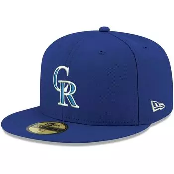 Мужская приталенная шляпа с логотипом New Era Royal Colorado Rockies 59FIFTY