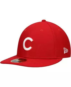 Мужская приталенная шляпа Scarlet Chicago Cubs Low Profile 59FIFTY New Era