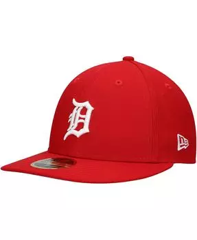 Мужская приталенная шляпа Scarlet Detroit Tigers Low Profile 59FIFTY New Era