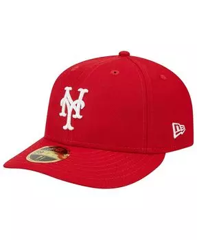 Мужская приталенная шляпа Scarlet New York Mets Low Profile 59FIFTY New Era