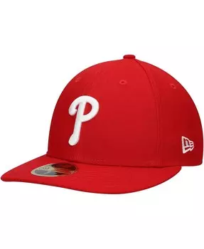 Мужская приталенная шляпа Scarlet Philadelphia Phillies Low Profile 59FIFTY New Era
