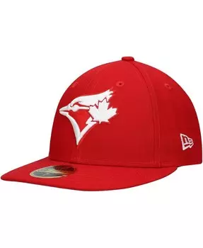 Мужская приталенная шляпа Scarlet Toronto Blue Jays Low Profile 59FIFTY New Era