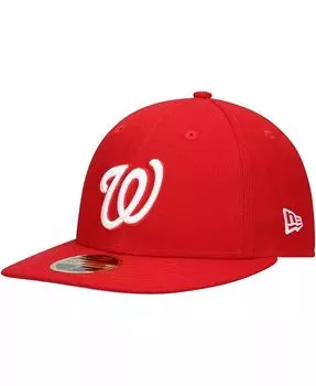 Мужская приталенная шляпа Scarlet Washington Nationals Low Profile 59FIFTY New Era, красный