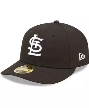 Мужская приталенная шляпа St. Louis Cardinals черно-белая с низким профилем 59FIFTY New Era