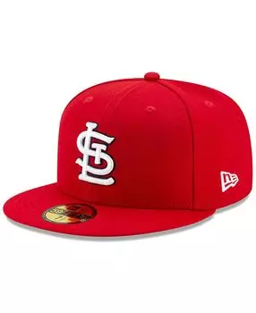 Мужская приталенная шляпа St. Louis Cardinals Red On-Field Authentic Collection 59FIFTY New Era