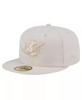 Мужская приталенная шляпа Stone Miami Dolphins Color Pack 59FIFTY New Era, серый