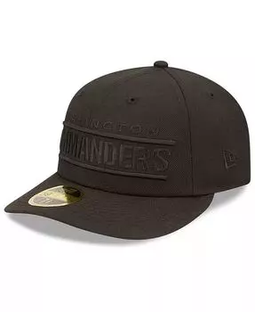 Мужская приталенная шляпа Washington Commanders Black on Black II Low Profile 59FIFTY New Era, черный