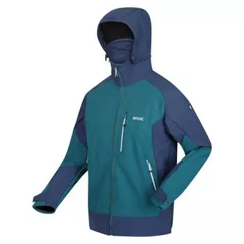 Куртка Regatta Hewitts VIII Softshell прогулочная мужская, синий/зеленый