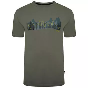 Мужская прогулочная рубашка с коротким рукавом Perpetuate - зеленая DARE 2B, светлый хаки