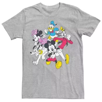 Мужская простая футболка «Микки и друзья» для групповых снимков Disney