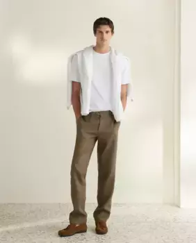 Мужская простая футболка с короткими рукавами из хлопка пима Emidio Tucci, белый