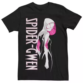 Мужская простая футболка с плакатом Marvel's Spider-Gwen Licensed Character, черный