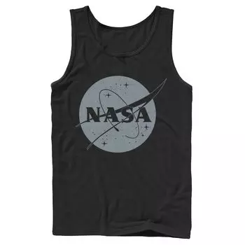 Мужская простая классическая майка с круглым логотипом NASA и графическим рисунком Licensed Character