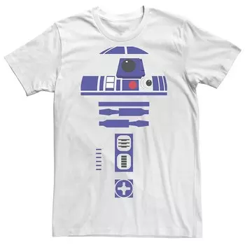 Мужская простая костюмированная футболка «Звездные войны» R2-D2 Licensed Character, белый