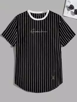 Мужская простая трикотажная футболка с короткими рукавами Manfinity Homme, белый цвет