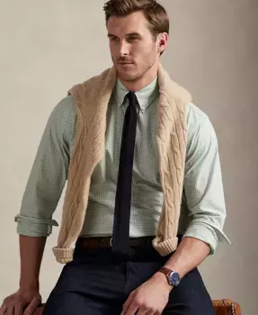 Мужская просторная поплиновая рубашка Big & Tall Poplin Sport Shirt Polo Ralph Lauren, зеленый