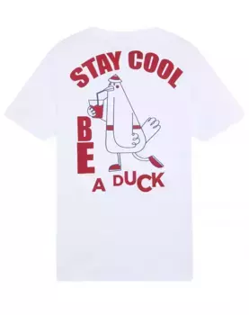 Мужская прямая футболка с принтом Skydiver, белый