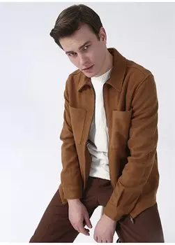 Мужская прямая куртка из верблюжьего волоса WOMI Fabrika