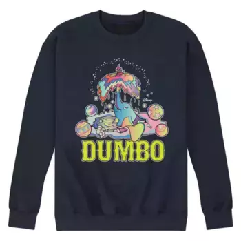 Мужская психоделическая флисовая толстовка Dumbo Disney, синий