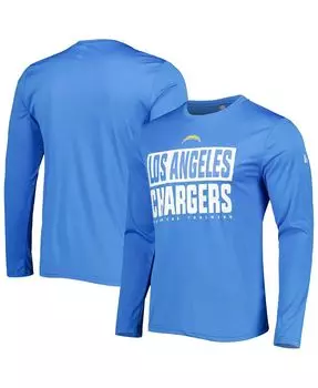 Мужская пудровая синяя футболка с длинным рукавом los angeles chargers combine authentic offsides New Era, синий