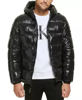 Мужская пуховая куртка high shine с капюшоном Calvin Klein, черный