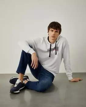 Мужская пустая толстовка с капюшоном Lion Of Porches, белый