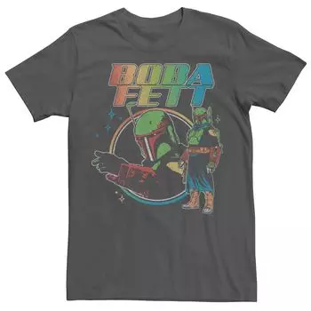 Мужская яркая футболка Boba Rainbow с изображением Звездных войн Боба Фетта Licensed Character