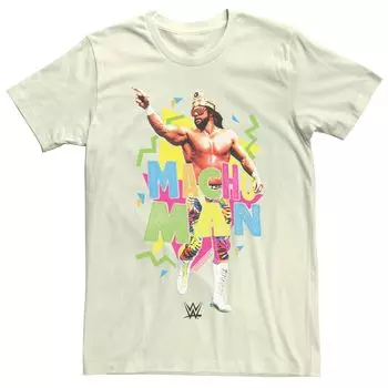 Мужская яркая футболка с плакатом для вечеринки WWE Macho Man Licensed Character