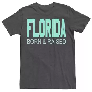 Мужская ярко-голубая футболка Florida Born & Raising Licensed Character