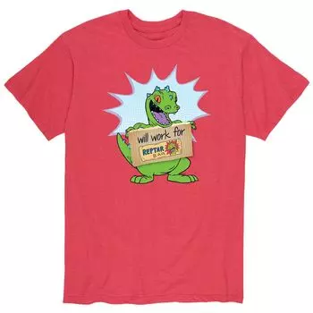 Мужская рабочая футболка Rugrats Reptar Licensed Character
