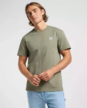 Мужская рабочая футболка с короткими рукавами и свободным кроем Lee, темно-зеленый