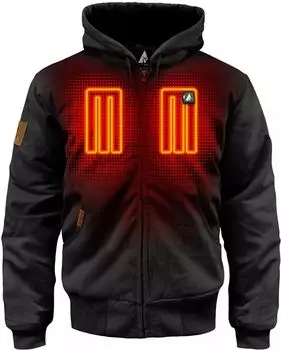 Мужская рабочая куртка ActionHeat с аккумулятором 5 В и подогревом, черный