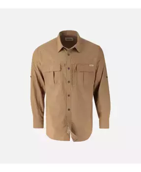 Мужская рабочая рубашка с длинным рукавом UPF 30+ All Season Convertible Thorogood, коричневый/бежевый