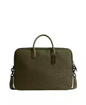 Мужская рабочая сумка Theo Work Signature Jacquard COACH, зеленый
