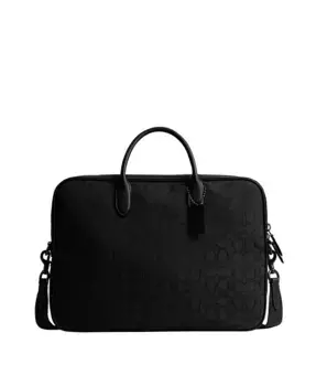 Мужская рабочая сумка Theo Work Signature Jacquard COACH, черный