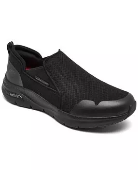 Мужская работа: нескользящие рабочие кроссовки-слипоны Arch Fit от Finish Line Skechers