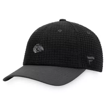 Мужская регулируемая бейсболка Snapback черного цвета с логотипом Fanatics Chicago Blackhawks Authentic Pro Black Ice