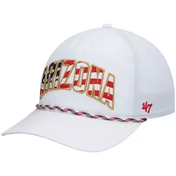 Мужская регулируемая кепка '47 Arizona Cardinals Hitch Stars and Stripes Trucker White