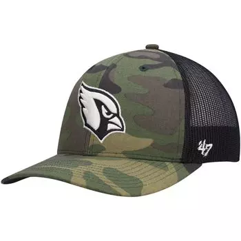 Мужская регулируемая кепка '47 камуфляж/черный Arizona Cardinals Trucker