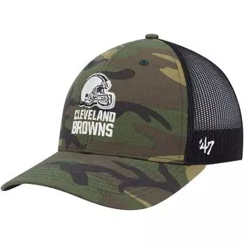 Мужская регулируемая кепка '47 камуфляж/черный Cleveland Browns Trucker